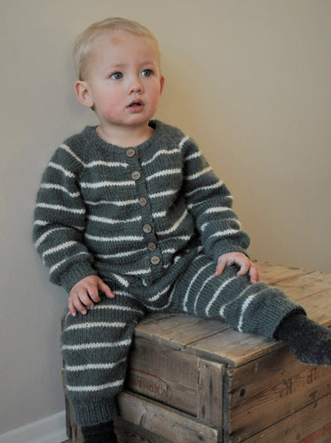 Theo’s striped overall